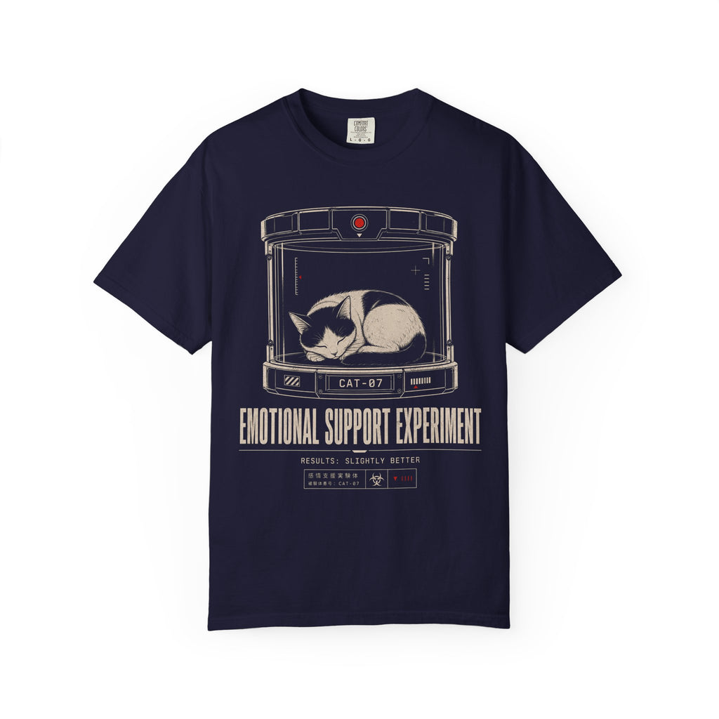 sleeping cat in observation chamber