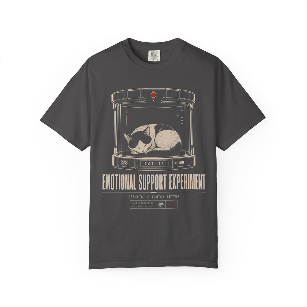 sleeping cat in observation chamber