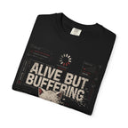 Alive but buffering a glitchy cat