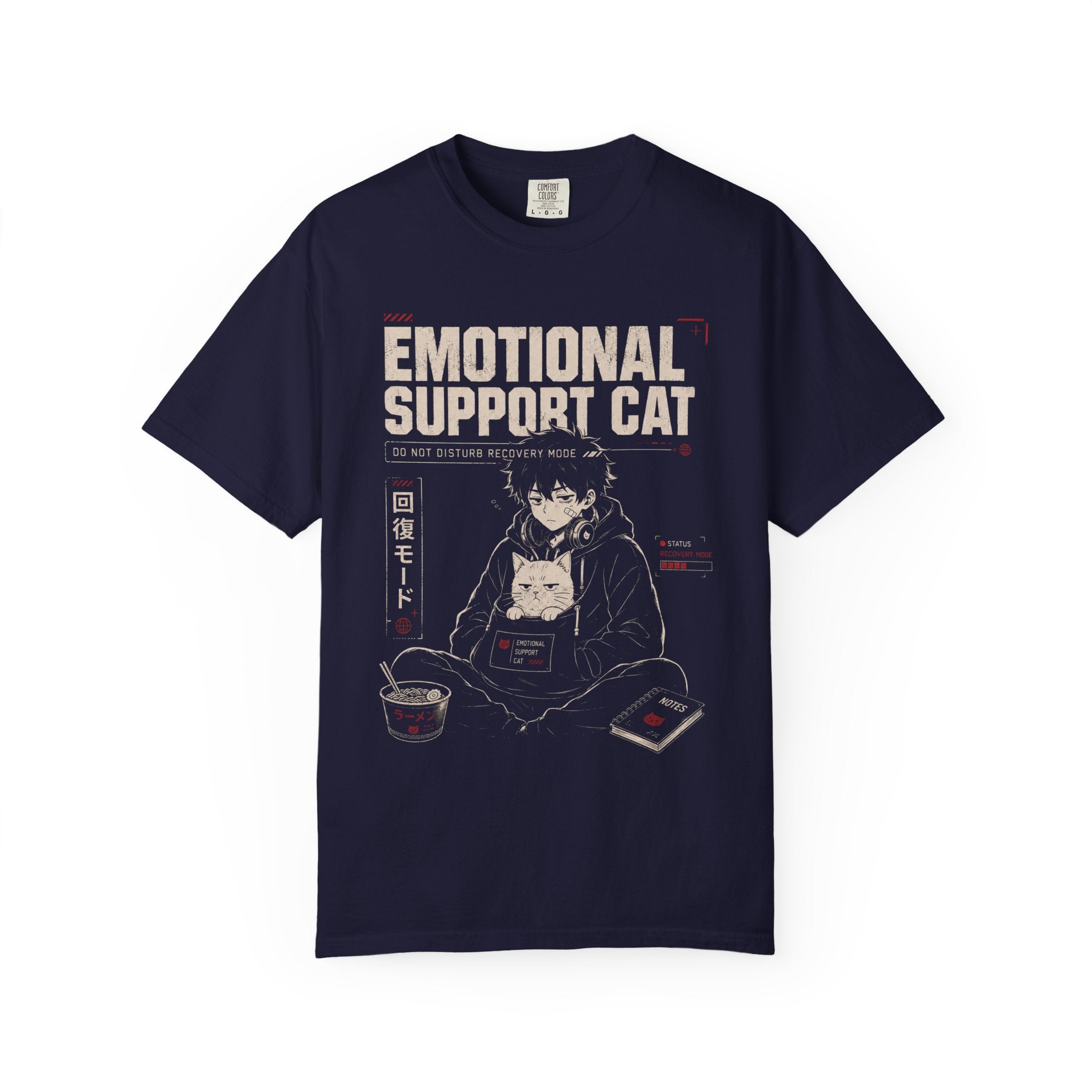 Emotional support cat in recovery mode