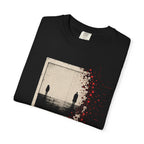 fragmented memory polaroid with silhouettes