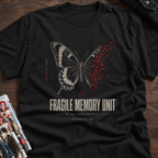 Fragile butterfly with dissolving wing