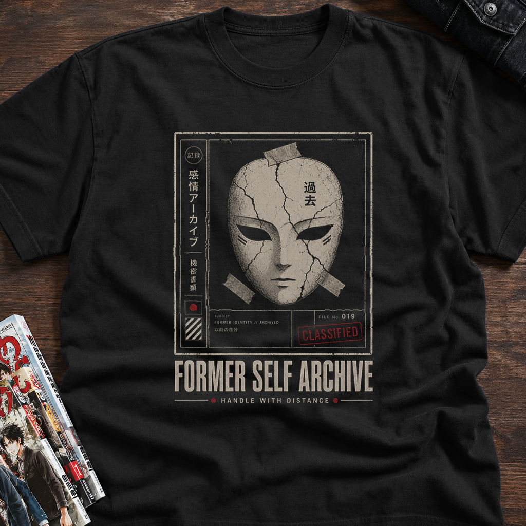 cracked anime mask archive print