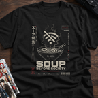 Disconnected cyber ramen indulgence