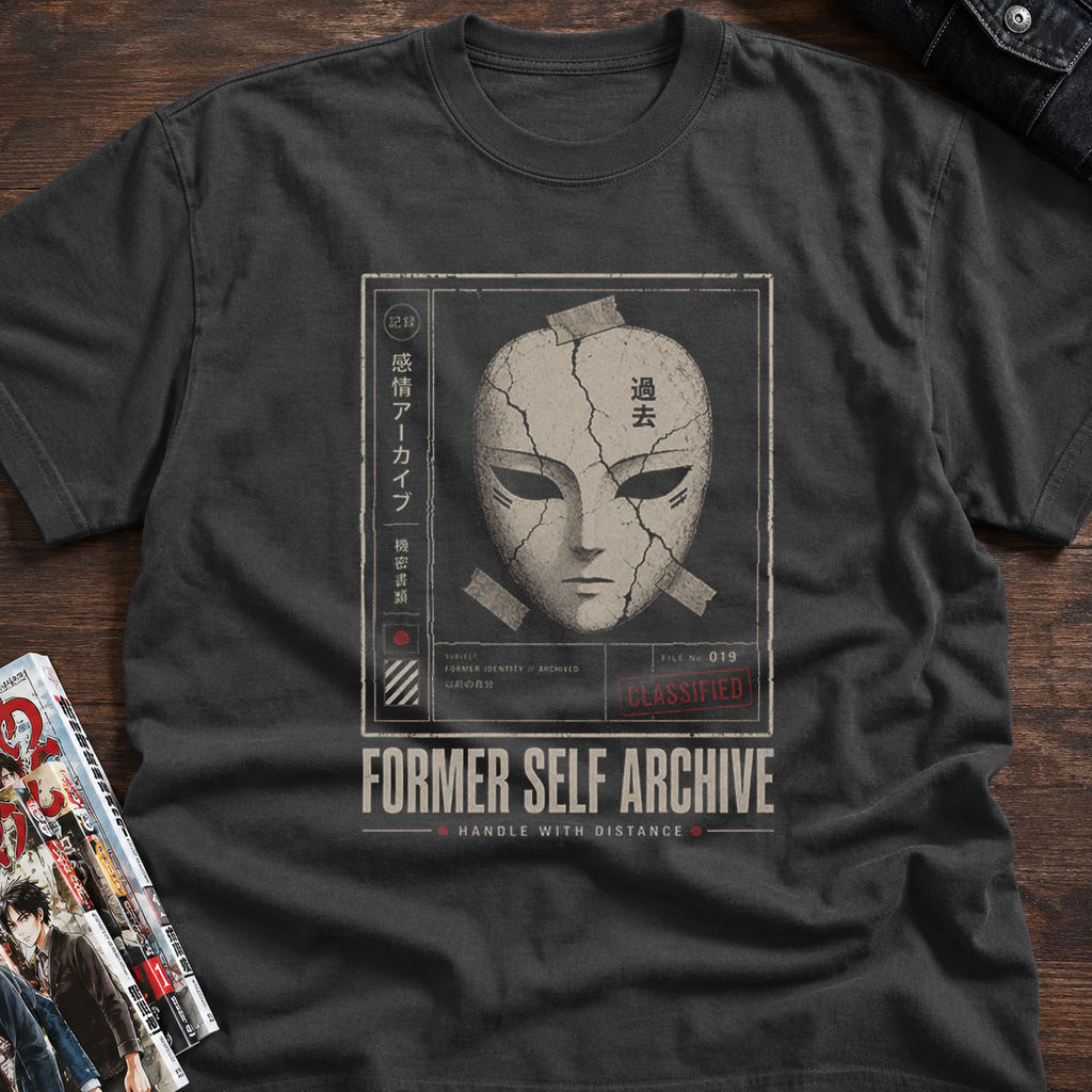 cracked anime mask archive print