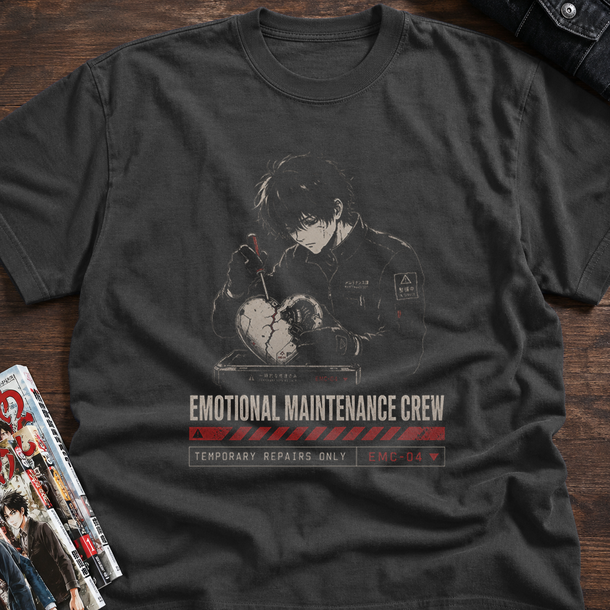 technician repairing cracked heart machine