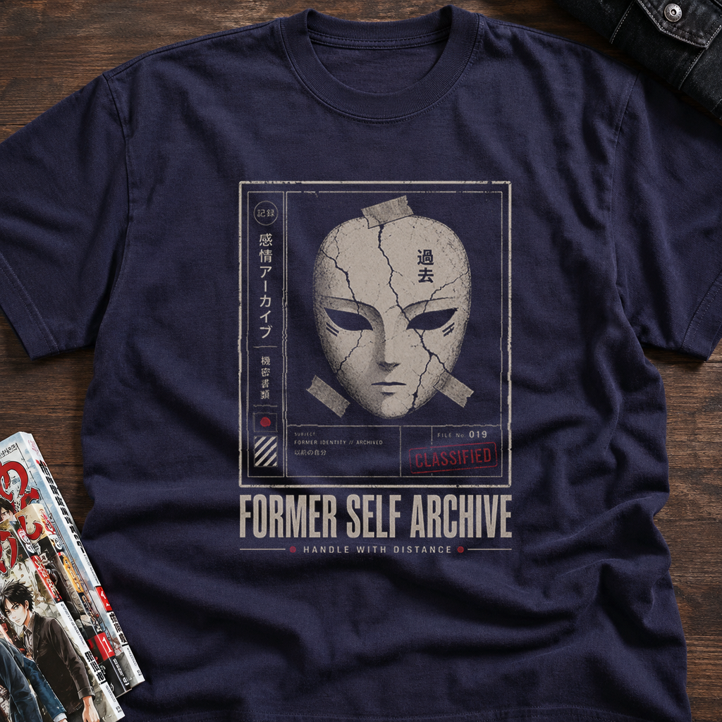 cracked anime mask archive print