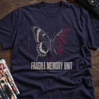 Fragile butterfly with dissolving wing