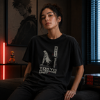 Futuristic Wanderer In Tokyo’s Glitch Gorld