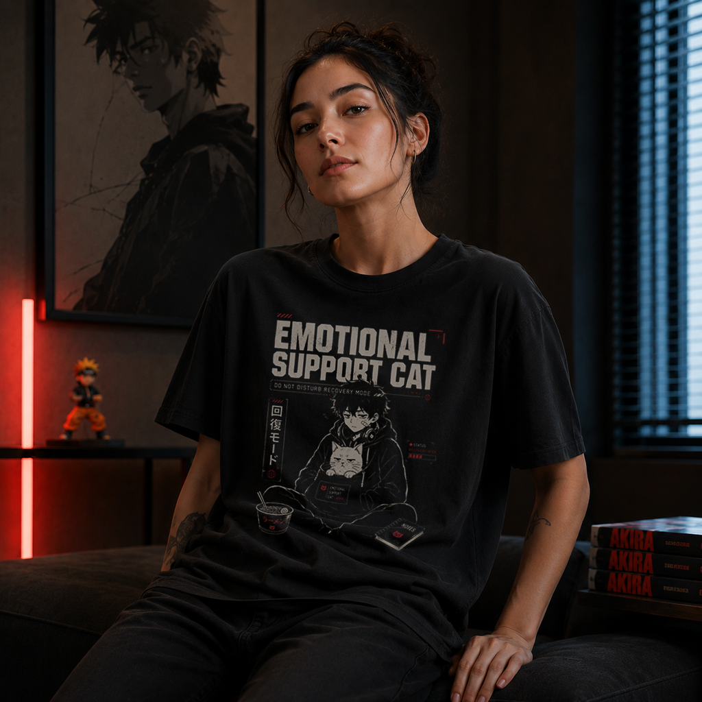 Emotional support cat in recovery mode