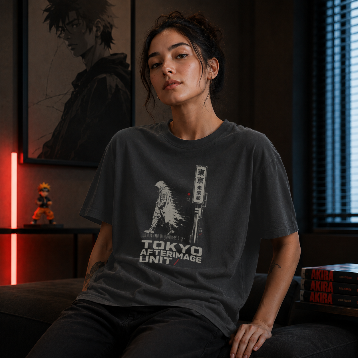 Futuristic Wanderer In Tokyo’s Glitch Gorld